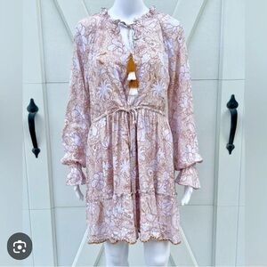 NWOT House of Harlow 1960 Pink Floral Long Sleeve Dress M